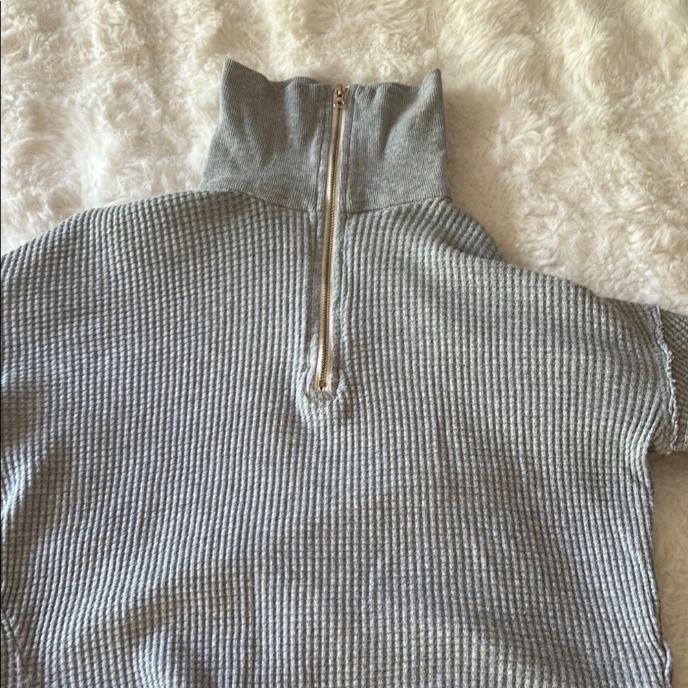 Gray Half-Zip Sweater